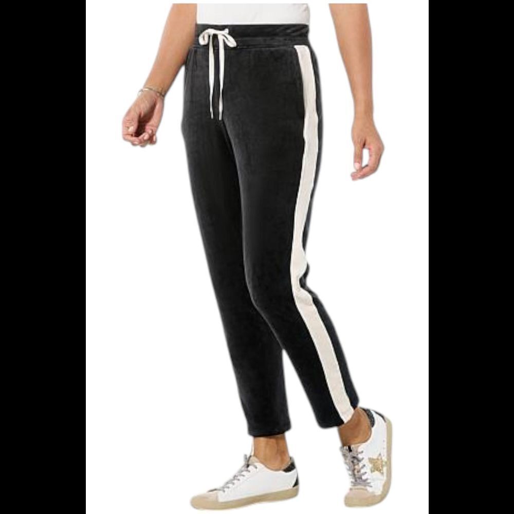 Comfort Code Women's Plush Velour Pull-On Slim Pant Black - Regular